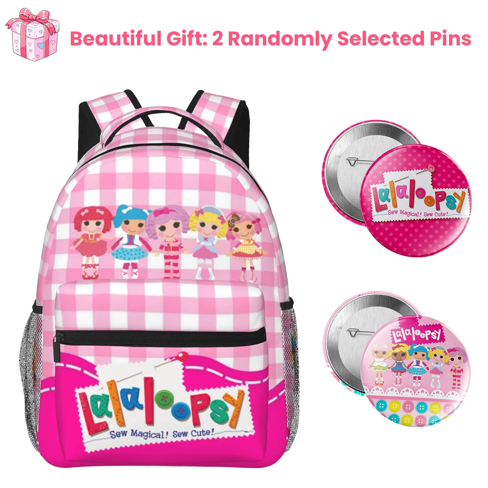Lalaloopsy Kids School Bookbag We're Lalaloopsy Netflix Lightweight Backpack MGA Lalaloopsy Great Back to School Gift for Elementary & Middle School Ages 8–12