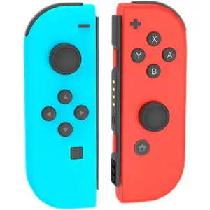 CORESI Replacement Controllers for Switch Left & Right Wireless Joycon Compatible with Switch OLED Lite 6-Axis Gyro Wake-up Vibration Durable Game Console Button Joystick Plug Blue Red
