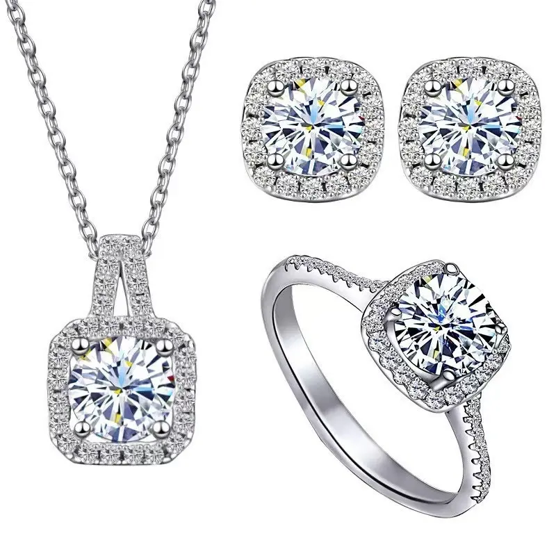 Women's 3-Piece Dainty Gold-Plated Fashion Costume Jewelry Set - Adjustable and Versatile Geometric Cubic Zirconia Choker Necklace, Drop Earrings & Ring for Ceremony, Elegant Accessories