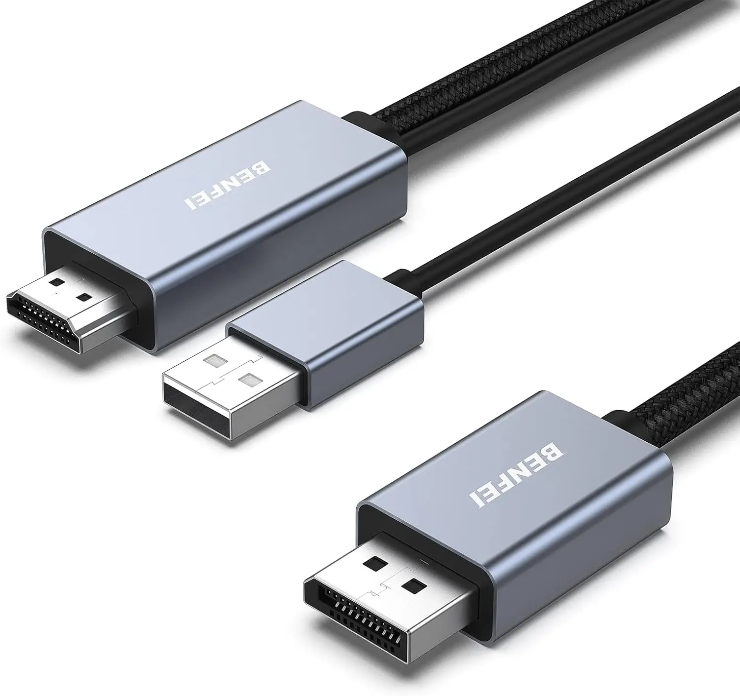 BENFEI HDMI to DisplayPort Cable 6 ft. HDMI Source to DisplayPort Monitor Graphics Card Laptop PS5 Xbox One(360) Supports 4K/2K/1080P Adapter