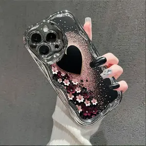 Fashion Electroplated Cream Wave Phone Case, Anti-Slip Shockproof, Sensitive Button Design, Compatible with iPhone 16/15/14/13/12/11/X/XS/Pro/Plus/Max, iPhone X/XS/XSMAX Full Protection, Gift Choice