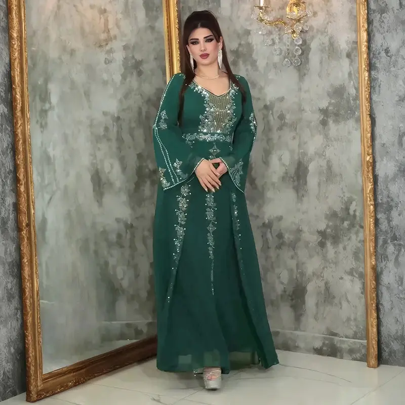 Abayas For Women Dubai Luxury 2026 African Muslim Fashion Dress Caftan  Marocain Evening Party Dresses Kimono Robe Djellaba Femme - TikTok Shop