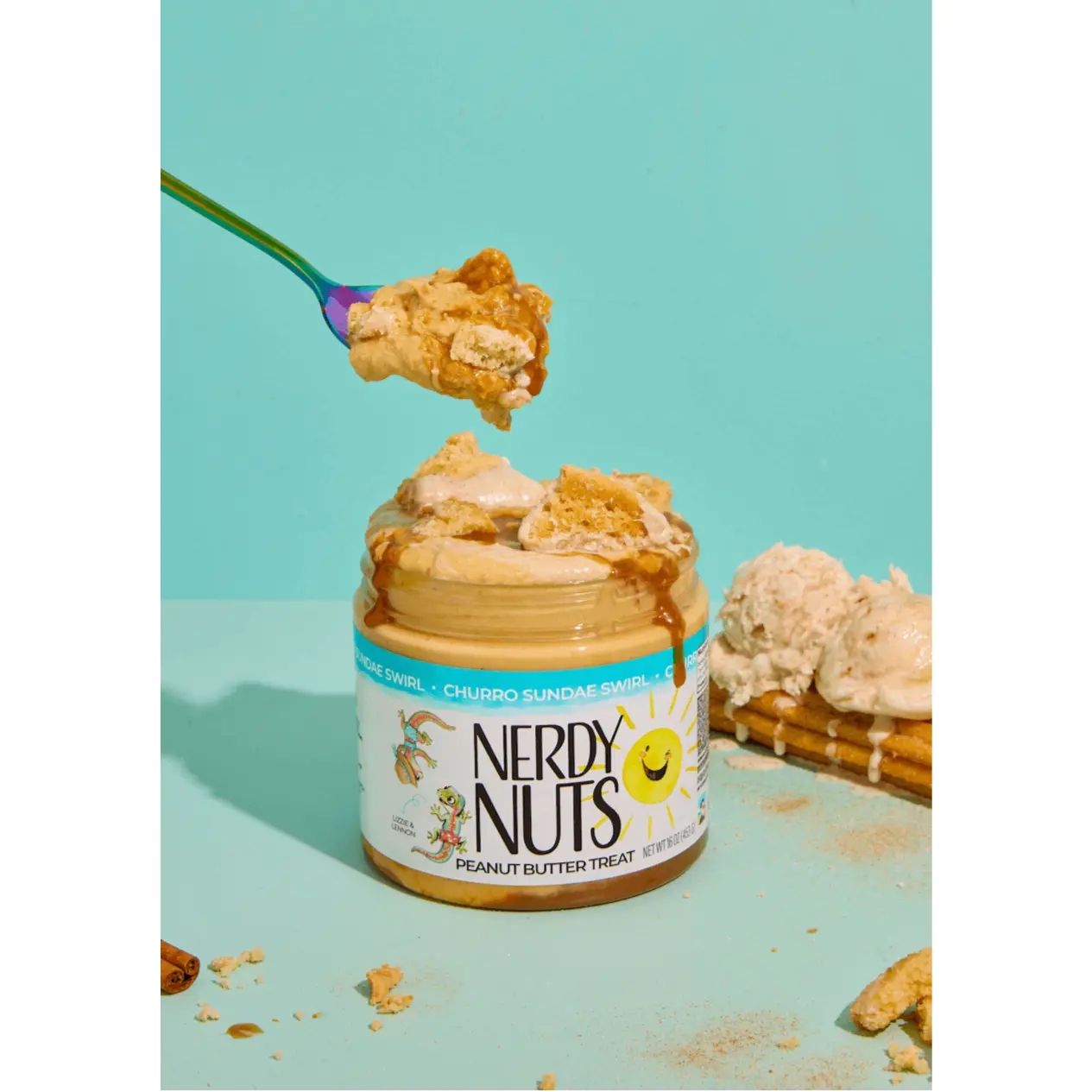 Churro Sundae Swirl Peanut Butter Treat