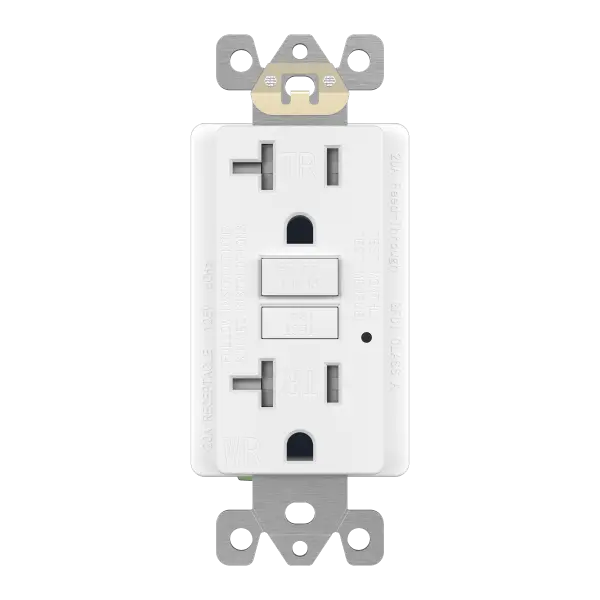 Enerlites 20A Outdoor GFCI Outlet, Tamper-Resistant, Self-Testing, Self-Grounding with LED Indicator Light