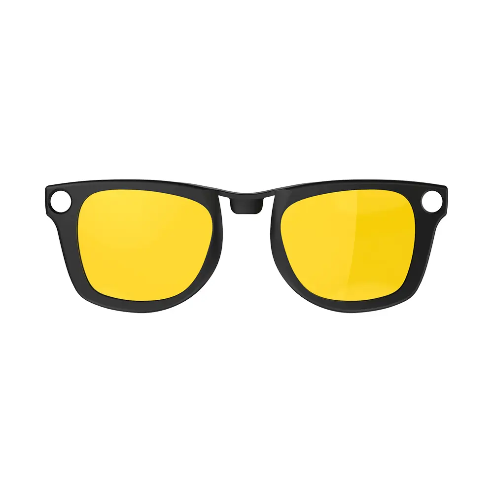 SummerVibes HIBLOKS Non-Polarized Square Modern Frames Clip-On Sunglasses - M Size (50-22) Yellow Tinted Discoloration Clips for RW4006 Smart Glasses, Full Protection, Glare-Free Eye Shield, Modern Frames Sunglasses, Square Frames Sunglasses