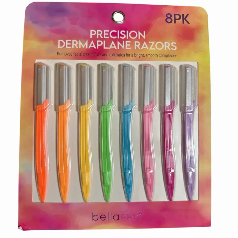 Bella Pro Precision Derma Plane Razors - 8-Piece Set for Facial Exfoliation and Hair Removal