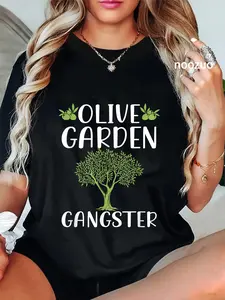 100% Cotton Unisex Olive Garden Shirt Gardening Men Women Olive Graphic Tee T-Shirt Casual Top