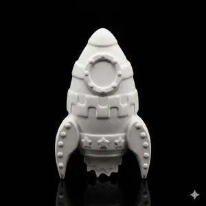 Rocket  Clay Figurine ~ Add On Only