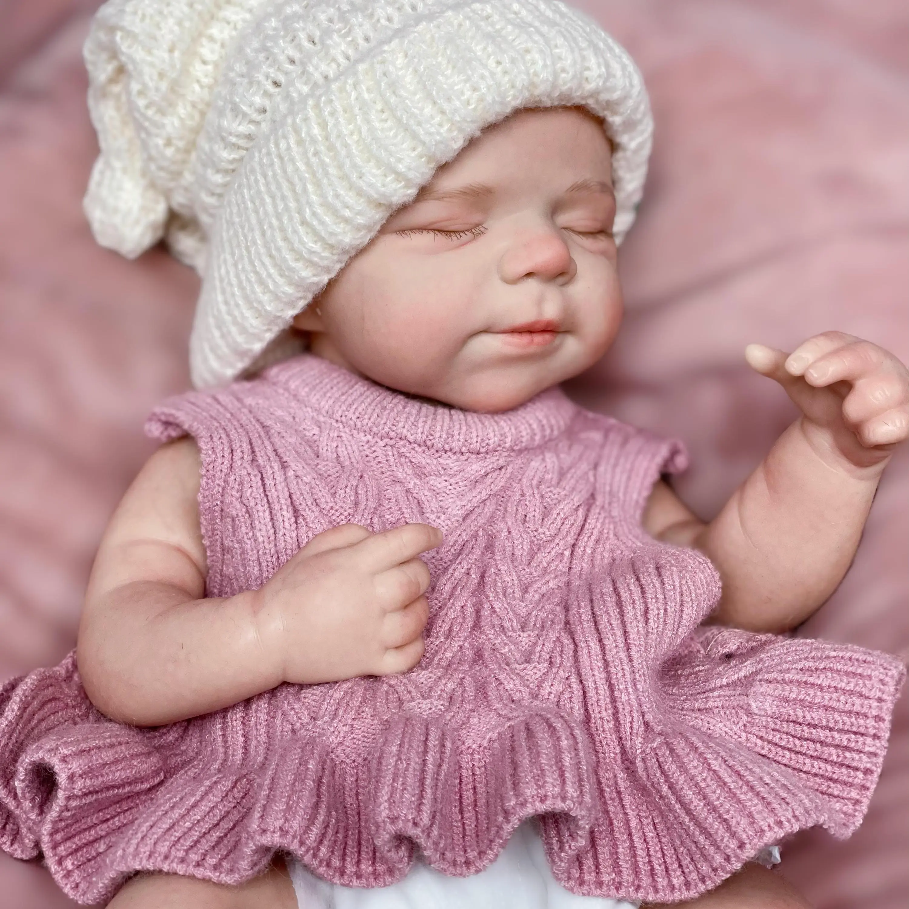 18in Full Body Soft Silicone Reborn Baby Doll, Realistic Newborn with Role Play Toy & Gift for Kids Age 3+ (Silicone Baby Reborn)
