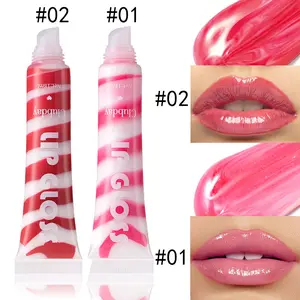 2 Pieces Lip Gloss - Shimmering Long-Lasting Color Moisturizing Lip Care Balm Nourishing Lipstick