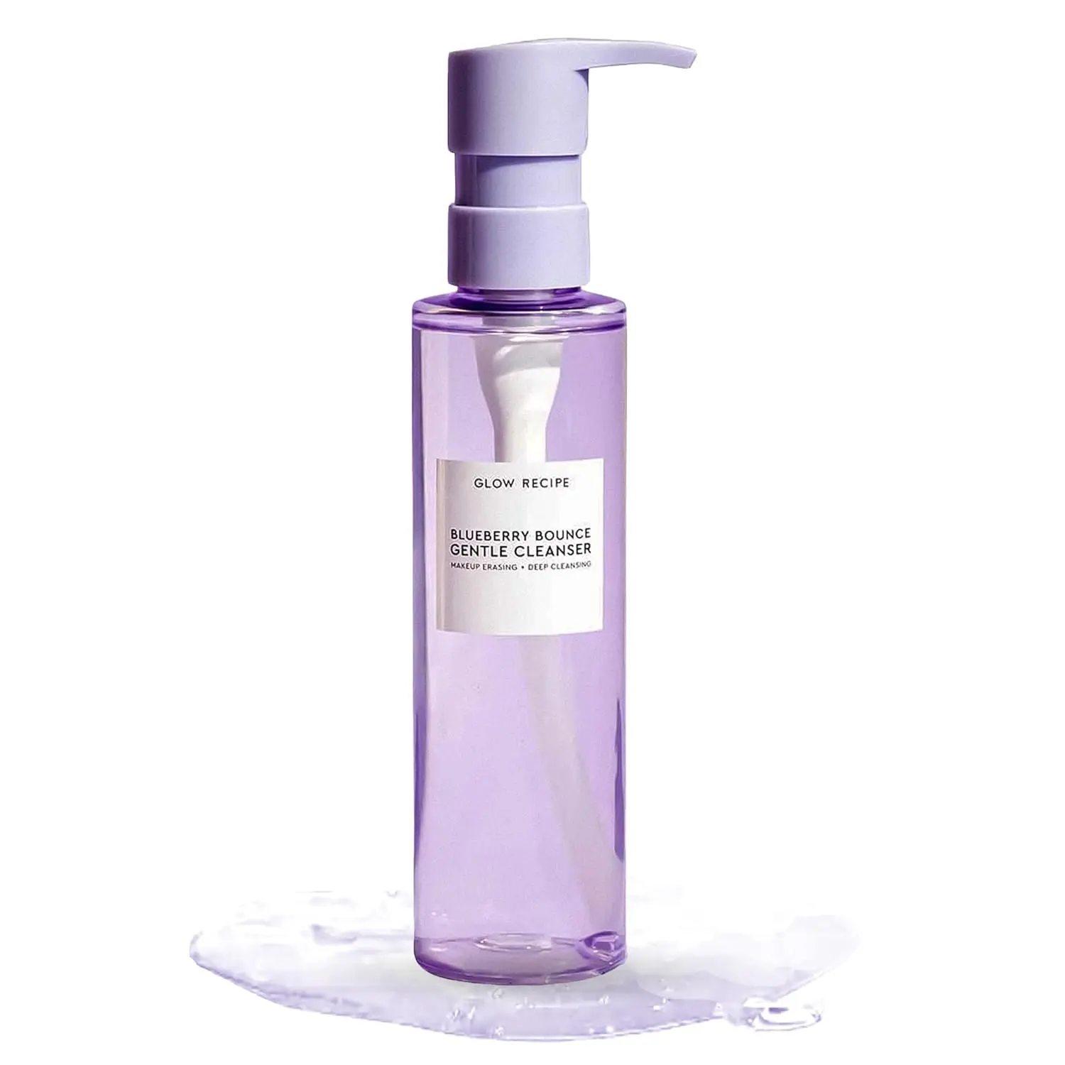 Glow Recipe Blueberry Bounce Exfoliating Face Wash - Foaming Facial Cleanser, Makeup Remover & Clarifying Mask - Hydrating Hyaluronic Acid & Gentle AHA for Sensitive Skin - Korean Skincare, 160ml
