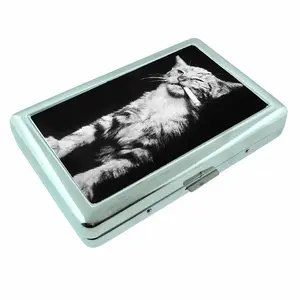 Funny Cat Metal Case Wallet