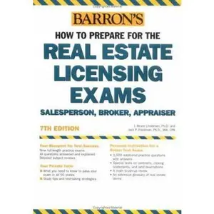 USED-How to Prepare for the Real Estate Licensing Exams: Salesperson, Broker, Appraiser (BARRON'S HOW TO PREPARE FOR REAL ESTATE LICENSING EXAMINATIONS) by J. Bruce Lindeman Ph.D. (Paperback)