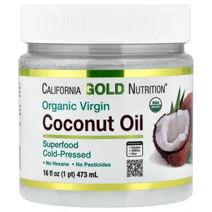California Gold Nutrition Superfoods, Cold Pressed Organic Virgin Coconut Oil, 16 fl oz (473 ml)