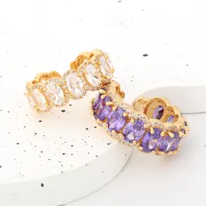 Principessa Glow Crystal Hoops Rings