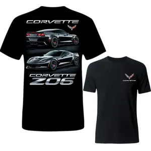 100% cotton T-shirt Zo6 T-shirt, modern supercar graphic tee, street racing style shirt