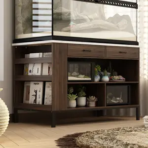 FUFU&GAGA Wood Kitchen Island with Drawers and Shelves, Dining Table with Storage Cabinet Furniture Living Room