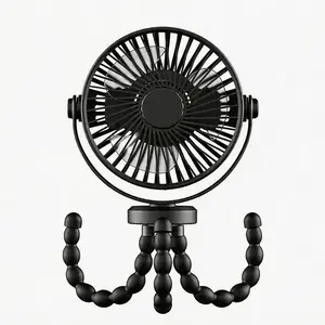 【Summervibes】2000mAh Octopus Clip Fan, Flexible Tripod Legs Portable Stroller Fan, Rechargeable Strong Wind for Baby Stroller, Car, Bike, Gym, Camping