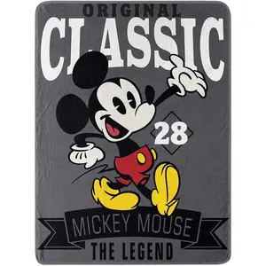 Disney Mickey Mouse Super Plush Throw The Legend 46" x 60" Blanket
