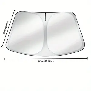 [Foldable Sun Shade] Foldable 210T Car Windshield Sun Shade | Front Window Sun Visor Reflector Blocks Car Interior Protection Accessories