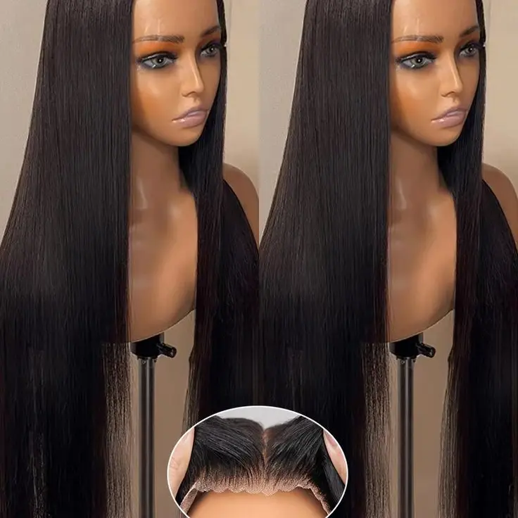 BLING HAIR Fashion Glueless Brazilian Real Human Natural Hair Lace Closure Wig, 180 Density 6x4 & 5x5 Part Full Lace Wigs for Black Women, Dye-Bleach Ready