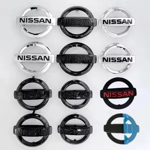 Car Front Head Hood Bonnet Logo Rear Trunk Badge Sticker For Nissan Qashaqai Sylphy X-trail Note Elgrand Exterior Accessories