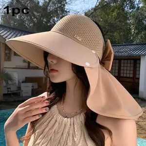 Elegant Wide Brim Shawl Hat, Sun Bucket Hat, Perfect for Summer Travel and Beach, Essential Accessory for Stylish Outdoor Adventures