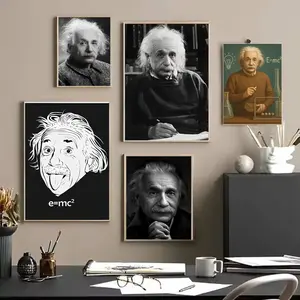 Physicist Albert E-Einstein Poster HD Sticky Waterproof Wall Art | High Quality Print Aesthetic Home Living Bedroom Bathroom hallway Decor Trendy Room Decoration Items | Multiple Size Options Available