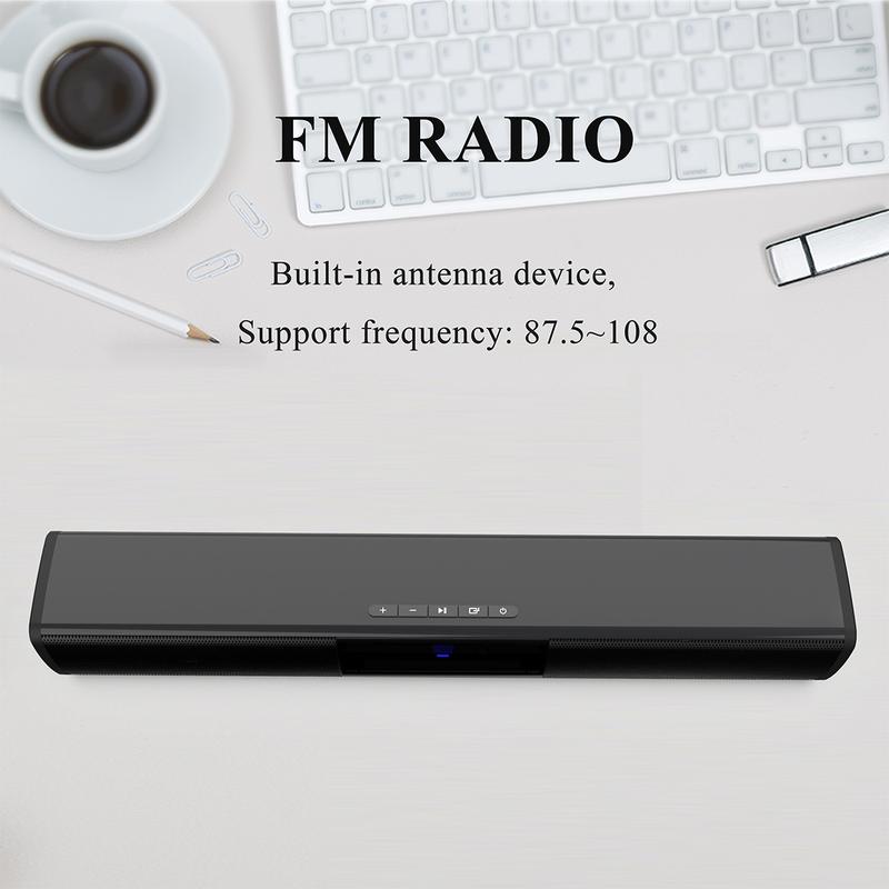 Bluetooth Soundbar Speaker For Smart TV laptop Home Theater Wireless Surround Sound Bar Stereo Rechargeable USB FM AUX TF BT Input Mode