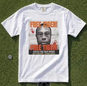 Free Tiger Woods Gildan Graphic Tee Heavy Cotton Tee Shirt, 100% Heavy Cotton Shirt