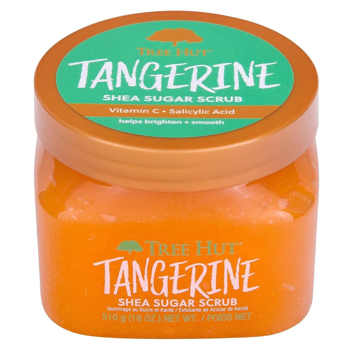 Tree Hut Tangerine Body Scrub, Exfoliating Sugar Scrub, Vegan, 18 Oz
