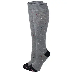 Knee-High Compression Socks for Women | Mini Hearts | 8–15 mmHg | Dr. Motion (1 Pair)