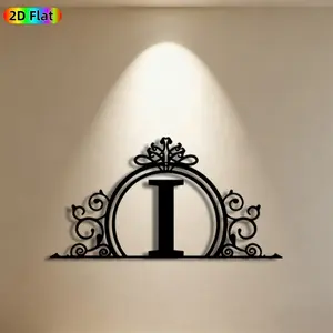 1pc Monogram I Metal Wall Art, Elegant Monogram I Statue Mural, Ideal Gift for New Year, Easter, Monogram Decor Enthusiasts, Rust-Resistant Metal Wall Decor Wall Sculptures, Perfect for Indoor Wall & Outdoor Fence, Unique Home Decor Accent