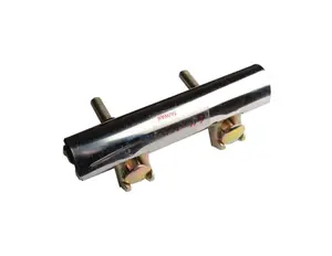 Stainless Steel One-Piece Galvanized Repair Pipe Clamp with Two Bolts 1-1/2" X 6" for Water Pipe Repair Plumbing or Leak Detection Kit