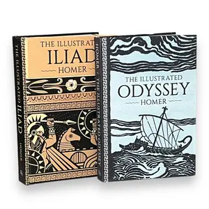2-Book Set: The Illustrated Iliad & Odyssey by Homer - Luxury Full-Color Hardcover