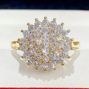 Cubic Zirconia Band Ring for Women – Sparkly Minimalist Statement Ring, Elegant Stackable Jewelry