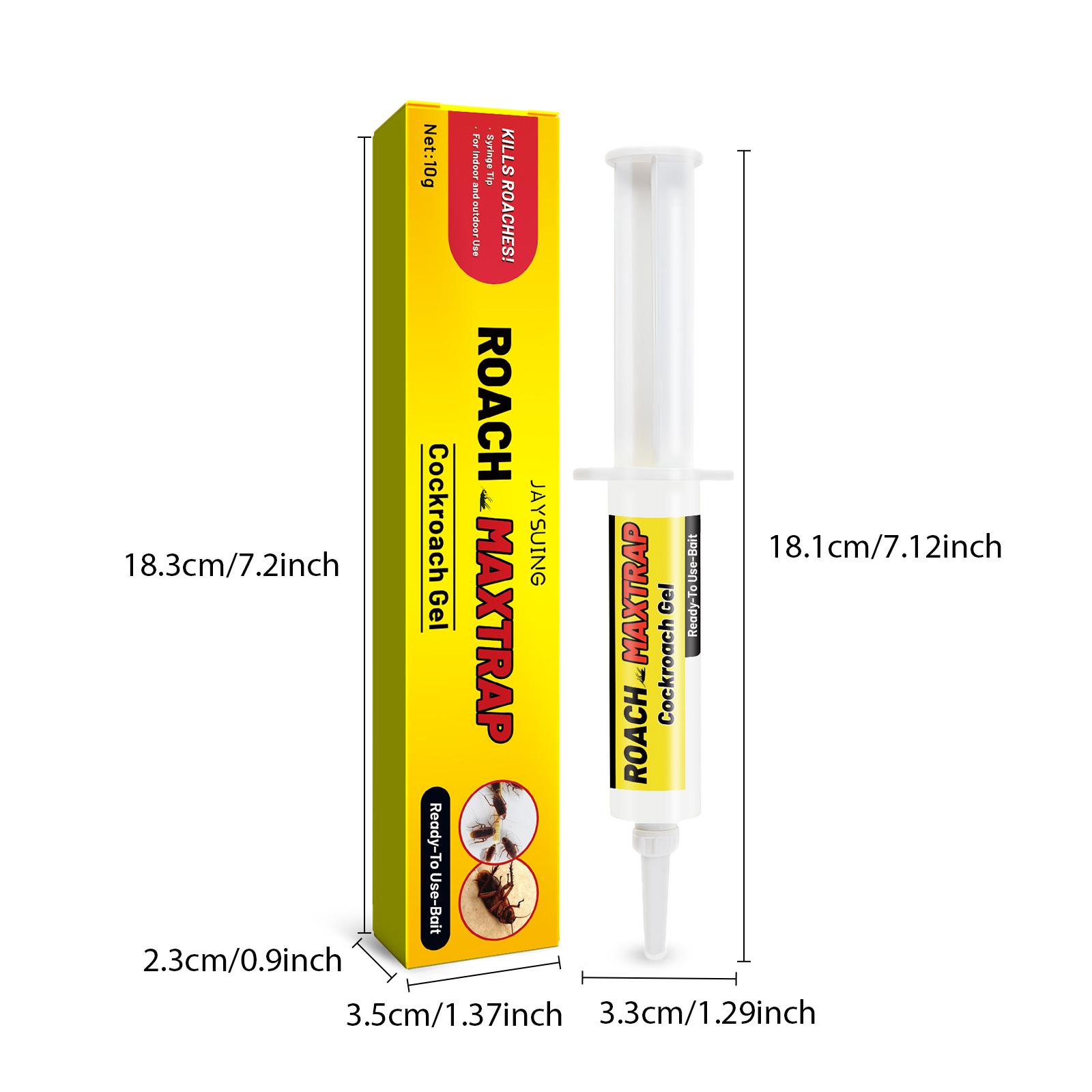 Indoor Cockroach Killer Gel — Insecticide for German cockroaches and pest control — Suitable for indoor and outdoor use — Roach Killing Gel (2-Pack Syringes), effective against American, German, and other common roaches — Pet-friendly