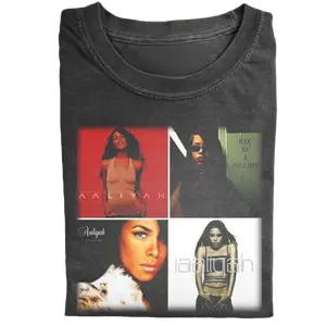 Vintage Aaliyah Album Graphic Tee - One In A Million - Aaliyah Red Album - Music Shirt - 90's R&B - 90s Hip-Hop Queen Shirt - Aaliyah Tribute - R&B Icon Style - Gift for Fans of Aaliyah - Womenswear Menswear Top