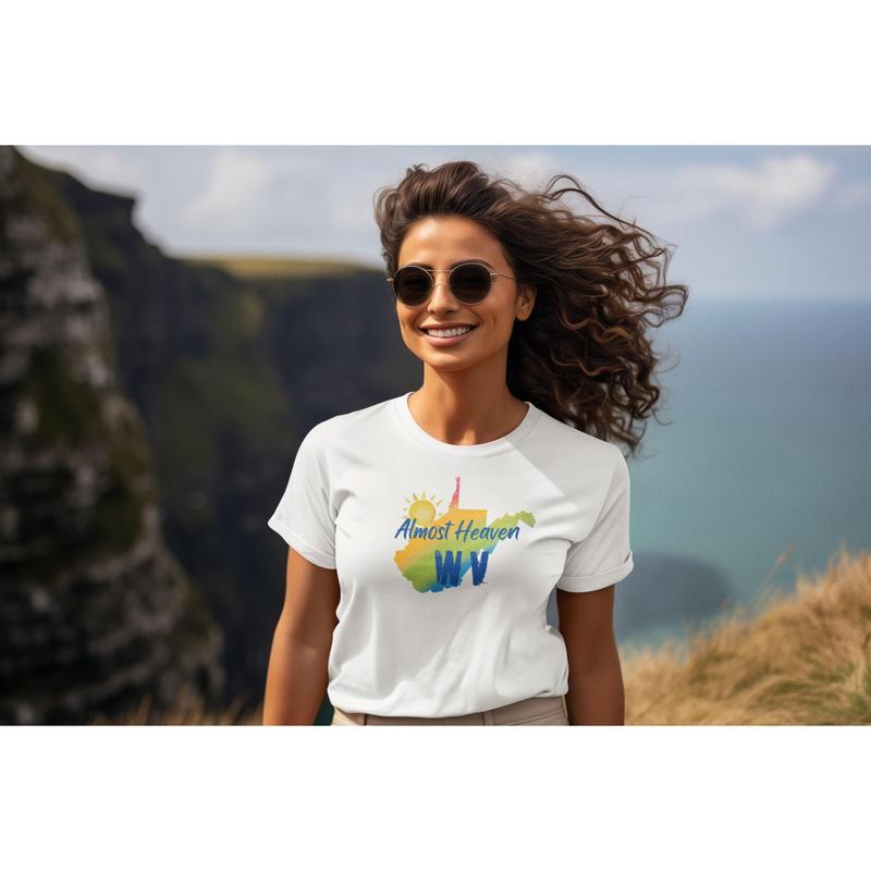 Almost Heaven WV Regular & Plus Long or Short Sleeve Graphic Tee