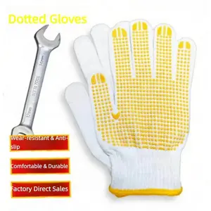    Medium Cotton Polyester Work Gloves - Safety Protection for Painters, Mechanics, Industrial, Warehouse, Gardening, Construction feminine hygieneproducts exfoliating glove Protector