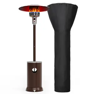 Upgraded 48000 BTU Stainless Steel Propane Standing Patio Heater with Drink Stand