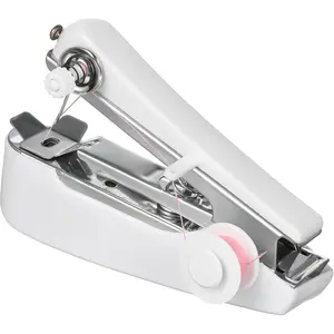 Portable Small Portable Sewing Machine, Lightweight White Sewing Tool, Suitable for Beginners and Shoemakers for Repair Purposes, A Simple-to-operate Manual Sewing Device, Used for Repairing Household Clothing, Fabric and Curtains