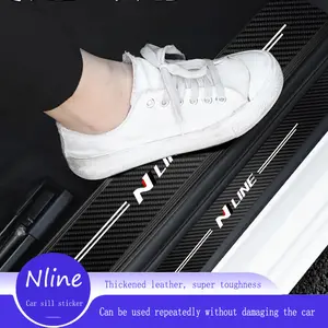 Car Threshold Door Sill Protector Anti Scratch For Hyundai N line I30 I20 IX35 Accent Tucson Elantra Getz Genesis Sonata Palisade
