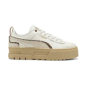 PUMA Womens Mayze Ut Leopard I Lace Up Sneakers Shoes Casual - Off White