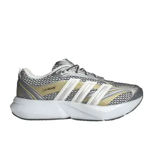 adidas Womens Lightblaze Glow Lace Up Sneakers Shoes Casual - Silver, White