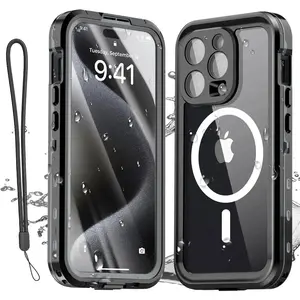 IP68 Waterproof Case For iphone 16 15 Pro Max 14 13 Pro Full Body Protective Cover Swim Underwater Diving Magsafe Magnetic Case