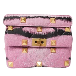 Pre-owned Valentino Garavani fabric Shoulder Bags Cloth Pink