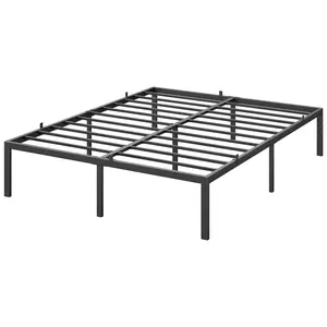 Heavy Duty Metal Platform Bed Frame  Strong Slats Support, Full & Twin Size, 14-Inch Height  Noise-Free, Easy Assembly, Under Bed Storage, No Box Season Required