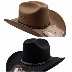 Faux Felt Western Cowboy Hat/Texana Estilo Sinaloa/Sombrero Vaquero/ Texana de Resorte/Taco Style Rodeo Hat