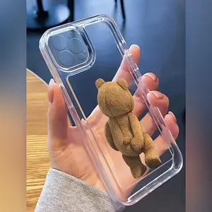 Iphone Phone Case Space Butt Touching BearSuitable for a variety of iPhone models, from Iphone 17 series to Iphone 11 series, and Iphone x seriesAnd Samsung series